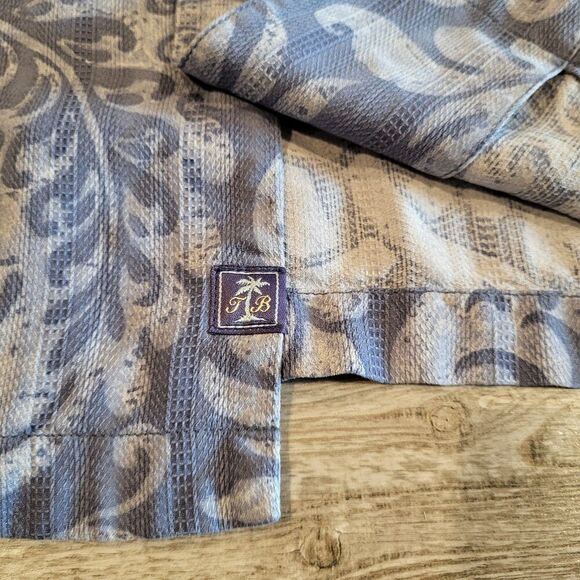 Tommy Bahama Silk Hawaiian Palm Tree Leaf Designed Button Up Shirt Mens Size XXL - Picture 3 of 9